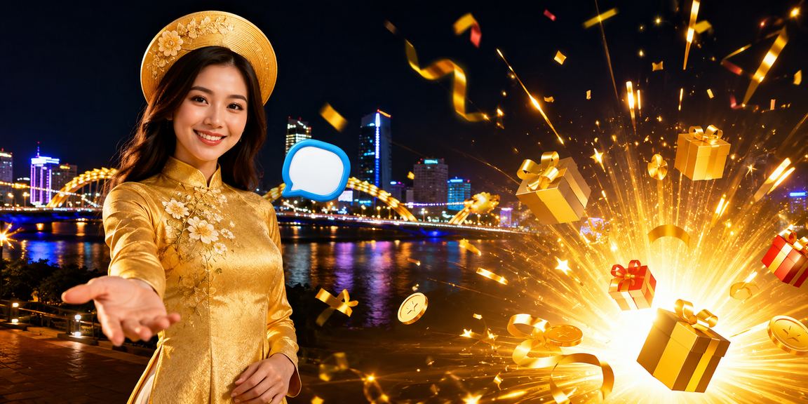 Cảnh đặt cược thể thao và casino tại Đà Nẵng với trang phục áo dài truyền thống